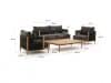 + 10 % Kassenrabatt | Zavelli Convivia Sessel-Sofa Lounge-Set 4-teilig 4-Sitzer