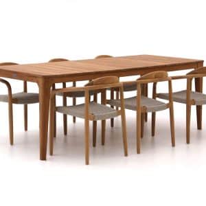 + 10 % Kassenrabatt | Bellagio Berbaro/Bruca 220 cm Gartenmöbel-Set 7-Teilig Stapelbar