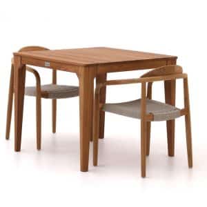 Bellagio Berbaro/Bruca 90cm Gartenmöbel-Set  3-teilig Stapelbar