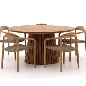 Bellagio Berbaro/Santa Severina ø150 cm Gartenmöbel-Set 6-Teilig Stapelbar