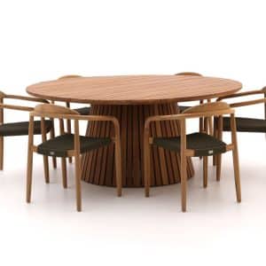 Bellagio Berbaro/Santa Severina ø180 cm Gartenmöbel-Set 7-Teilig Stapelbar