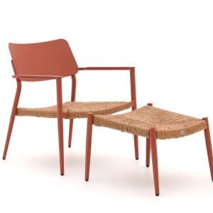 Bellagio Cino Gartenstuhl mit Hocker stapelbar