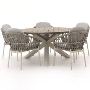 + 10 % Kassenrabatt | Bellagio Cupello/ROUGH-Y ø 150 cm Gartenmöbel-Set 6-teilig