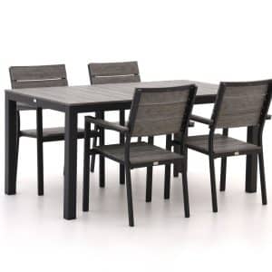 Bellagio Fidenza 160 cm Gartenmöbel-Set 5-Teilig Stapelbar