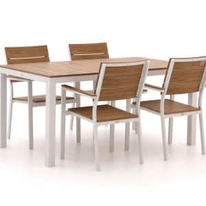 + 10 % Kassenrabatt | Bellagio Fidenza 160 cm Gartenmöbel-Set 5-Teilig Stapelbar