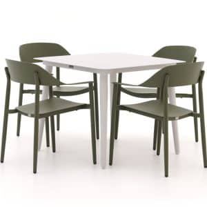 + 10 % Kassenrabatt | Bellagio Valli/Sora 90 cm Gartenmöbel-Set 5-Teilig Stapelbar
