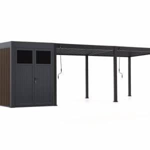 + 10 % Kassenrabatt | Cedrino Pergola 600x300x255 cm inkl. Stauraum 300x200 cm