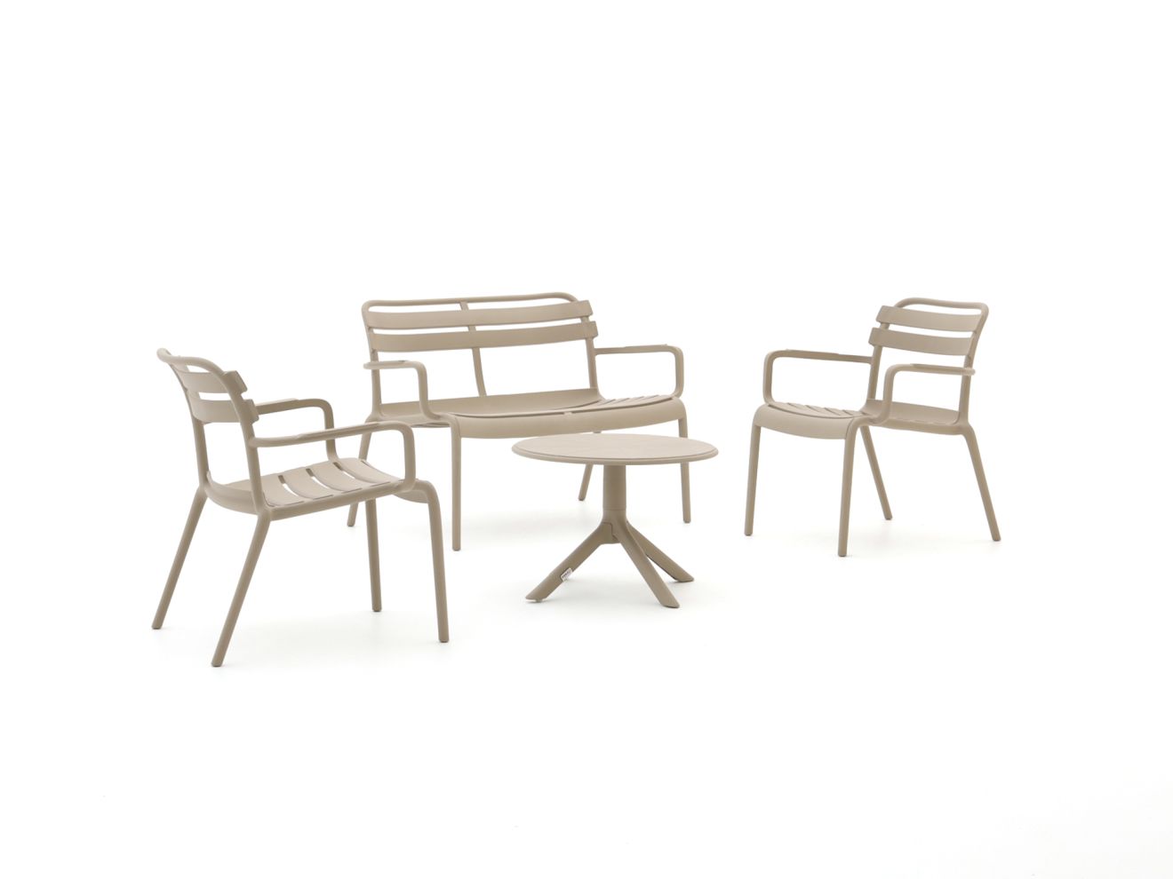 + 15 % Kassenrabatt | Forza Vico/Rieti ø 60 cm Sessel-Sofa Lounge-Set 4-teilig