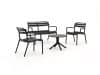 + 10 % Kassenrabatt | Forza Vico/Rieti ø 60 cm Sessel-Sofa Lounge-Set 4-teilig