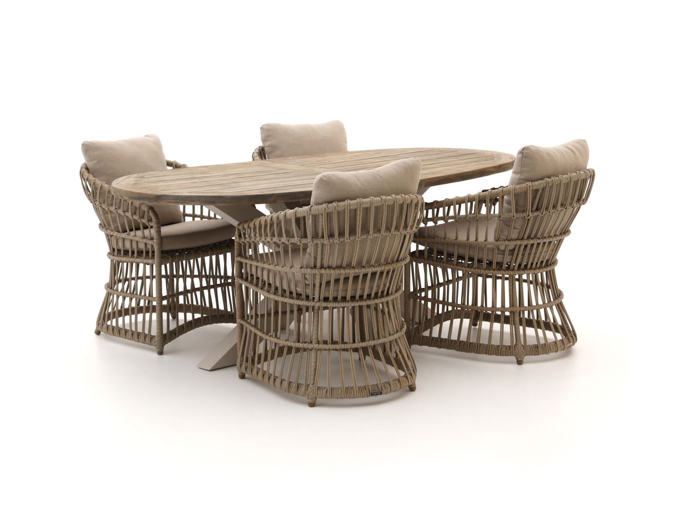 + 10 % Kassenrabatt | Intenso Cameri/ROUGH-Y Ellips 200 cm Gartenmöbel-Set 5-Teilig