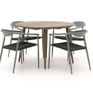 Manifesto Cavone/ROUGH-K ø 115 cm Gartenmöbel-Set 5-Teilig Stapelbar