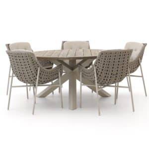 + 15 % Kassenrabatt | Manifesto Novara/ROUGH-Y ø 150 cm Gartenmöbel-Set 6-teilig
