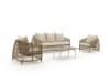 + 10 % Kassenrabatt | Manifesto Ortello/ROUGH-K Sessel-Sofa Lounge-Set 4-teilig 5-Sitzer