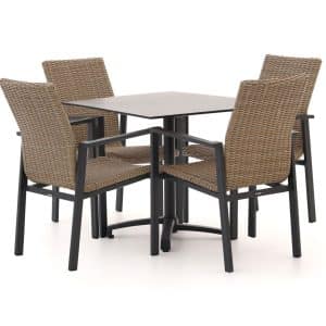 Manifesto Villongo/Canzo 80 cm Gartenmöbel-Set 5-teilig Stapelbar inklapbaar