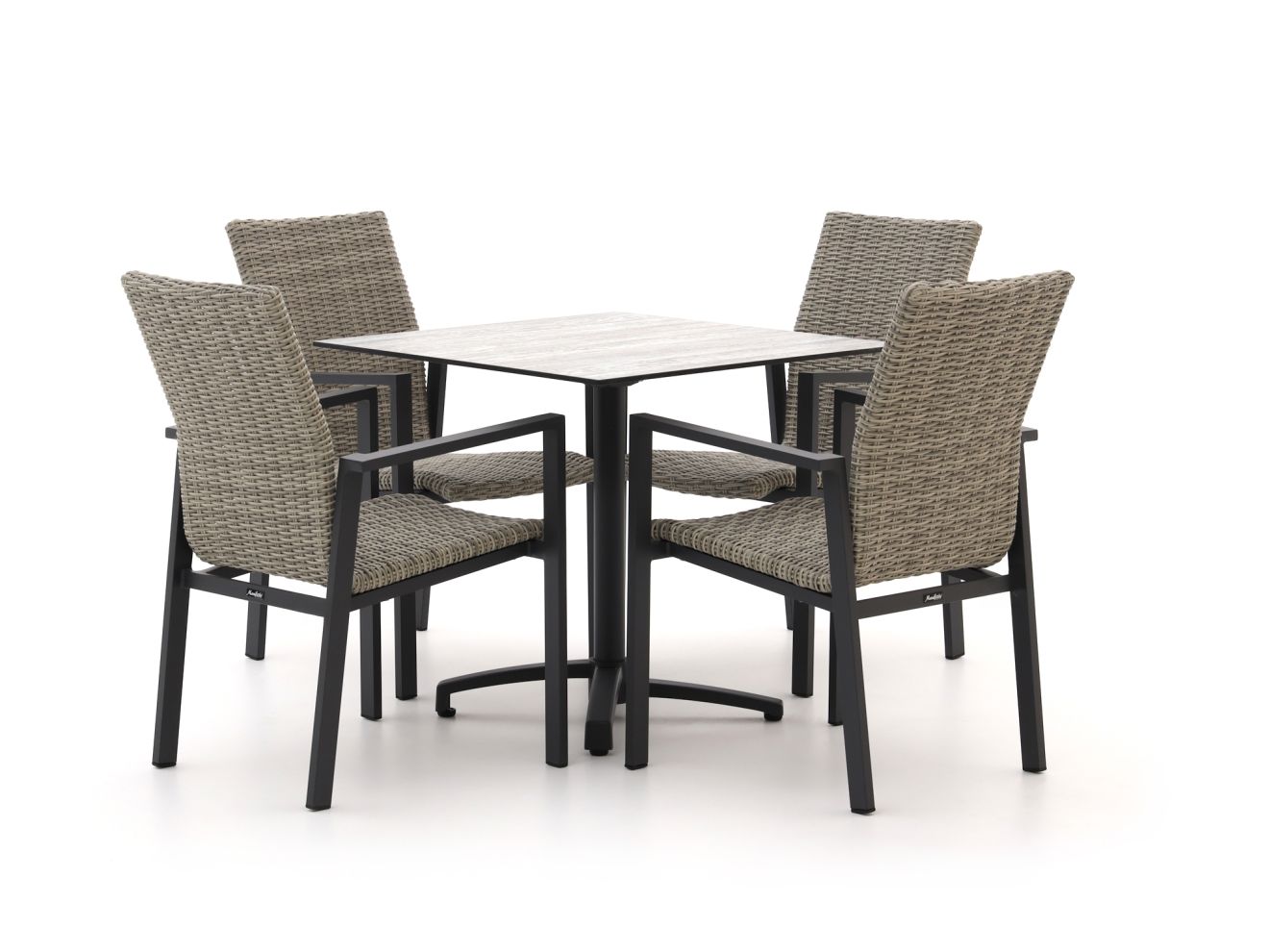 + 15 % Kassenrabatt | Manifesto Villongo/Canzo 80 cm Gartenmöbel-Set 5-teilig Stapelbar inklapbaar