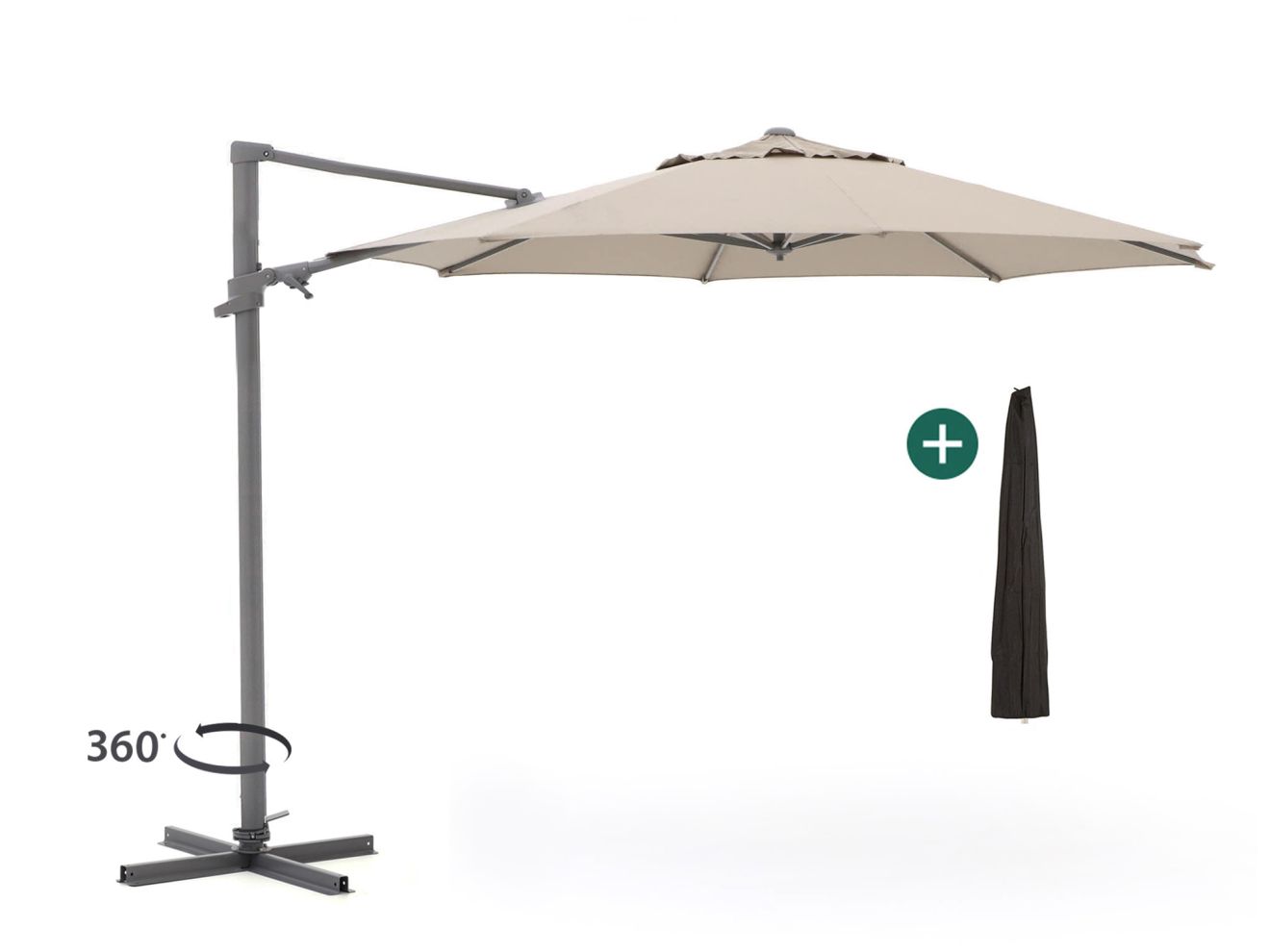 + 15 % Kassenrabatt | Shadowline Francisco Ampelschirm ø 330 cm