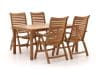 + 15 % Kassenrabatt | Sunyard Corby/Liverpool 160 cm Gartenmöbel-Set 5-teilig verstelbar