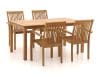 + 10 % Kassenrabatt | Sunyard Jakarta/Liverpool 160cm Gartenmöbel-Set 5-teilig Stapelbar