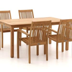 Sunyard Jakarta/Liverpool 160cm Gartenmöbel-Set 5-teilig Stapelbar