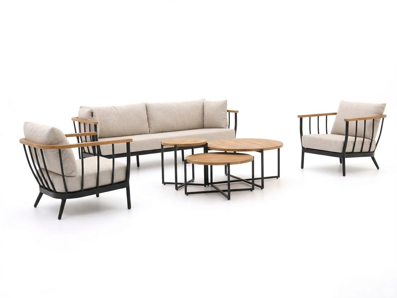 + 10 % Kassenrabatt | Apple Bee Condor Sessel-Sofa Lounge-Set 6-teilig 5-Sitzer