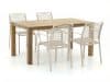 + 10 % Kassenrabatt | Apple Bee Hawaii/ROUGH-S 160 cm Gartenmöbel-Set 5-teilig stapelbar