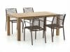 + 10 % Kassenrabatt | Apple Bee Hawaii/ROUGH-S 160 cm Gartenmöbel-Set 5-teilig stapelbar