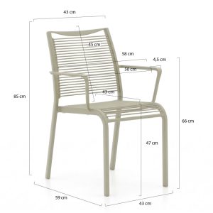 Apple Bee Hawaii/ROUGH-S 220 cm Gartenmöbel-Set 7-teilig stapelbar