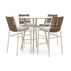 + 10 % Kassenrabatt | Bellagio Caronia/Tritoni ø 110 cm Gartenbar-Set 5-Teilig Stapelbar