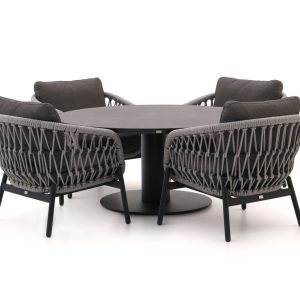 Bellagio Cupello/La Fonte ø 150 cm Low Dining Gartenmöbel-Set 5-teilig