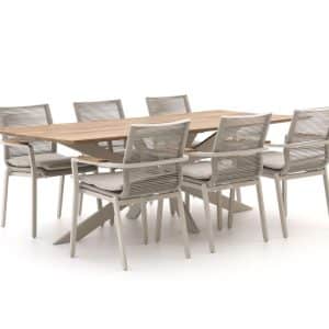 + 10 % Kassenrabatt | Bellagio Marudo/Furato 220 cm Gartenmöbel-Set 7-Teilig Stapelbar