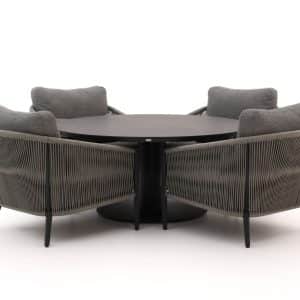 + 10 % Kassenrabatt | Bellagio Mineo/La Fonte ø150cm Low Dining Gartenmöbel-Set 5-teilig
