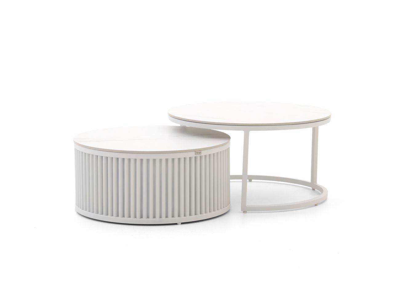 + 10 % Kassenrabatt | Bellagio Oriago Lounge Gartentisch-Set ø 85 cm (h:45 cm)/ø 78 cm (h:36 cm)