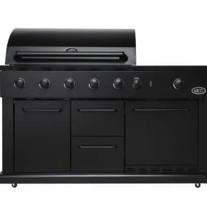 Boretti Luciano Nero Gas Outdoor Küche inkl. Kühlschrank 153x60x117 cm
