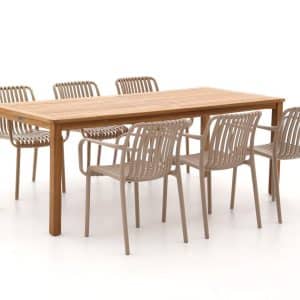 + 15 % Kassenrabatt | Forza Cali/Liverpool 210 cm Gartenmöbel-Set 7-teilig stapelbar