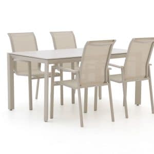 Forza Centallo/Sestino 160 cm Gartenmöbel-Set 5-teilig stapelbar