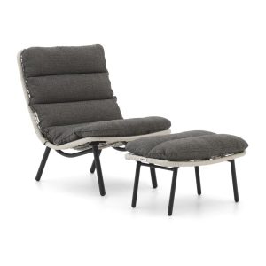 Forza Marradi Gartensessel mit Gartenhocker