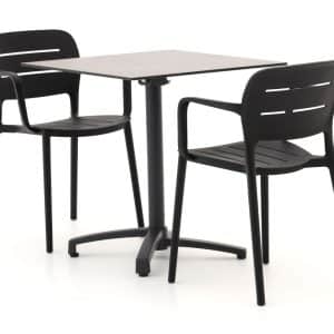 + 15 % Kassenrabatt | Forza Pazzia/Canzo 70 cm Gartenmöbel-Set 3-teilig stapelbar