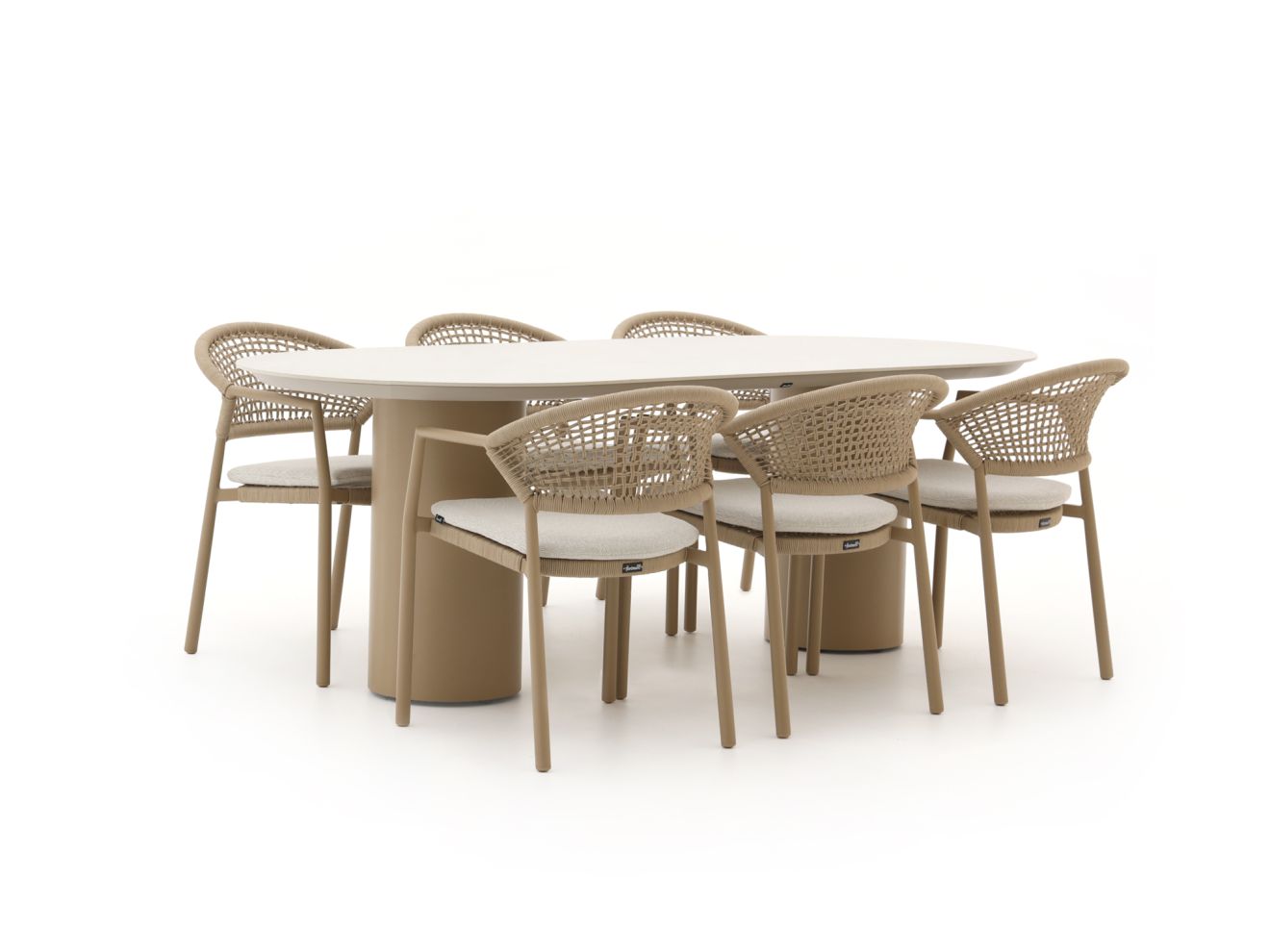+ 15 % Kassenrabatt | Hartman Taragona/Valencia 220 cm Gartenmöbel-Set 7-teilig