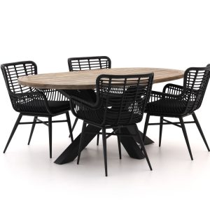 Intenso Asti/Rough-Y Ellips 200 cm Gartenmöbel-Set 5-teilig