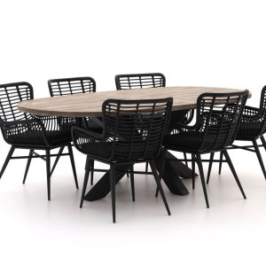 Intenso Asti/Rough-Y Ellips 240 cm Gartenmöbel-Set 7-teilig