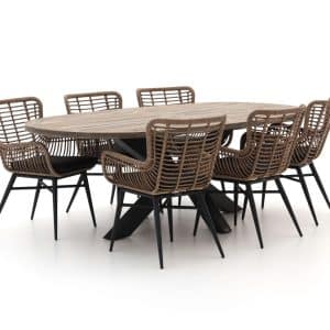Intenso Asti/Rough-Y Ellips 240 cm Gartenmöbel-Set 7-teilig
