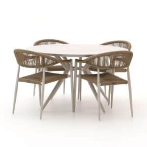 + 15 % Kassenrabatt | Manifesto Belpasso/Sora ø 127 cm Gartenmöbel-Set 5-teilig stapelbar