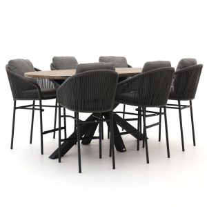 SUNS Nappa/ROUGH-Y Ellips 240 cm Gartenbar-Set 7-teilig