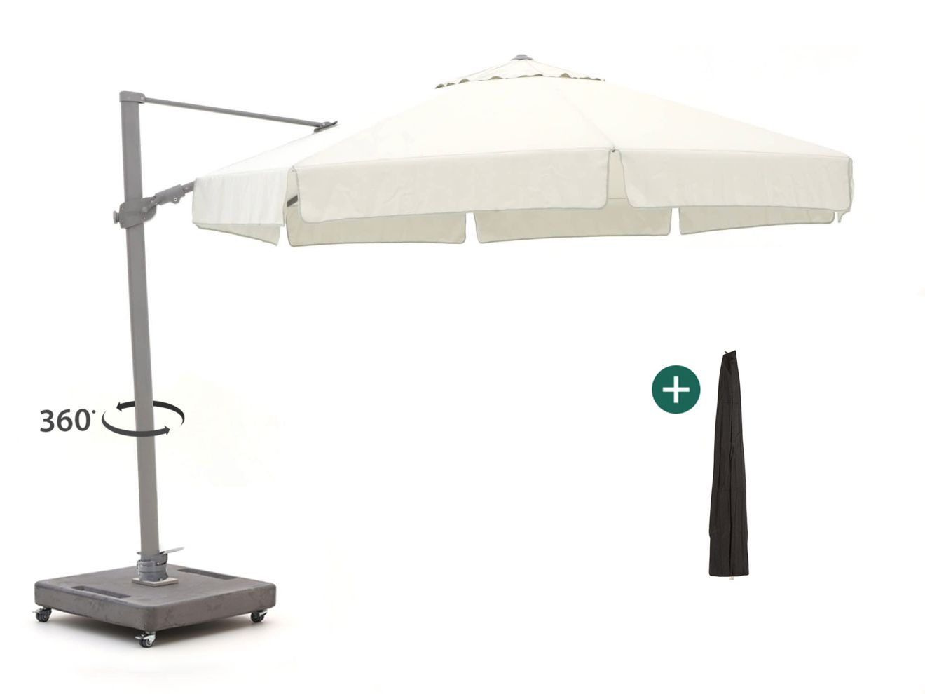 + 10 % Kassenrabatt | Shadowline Miami Ampelschirm ø 350 cm