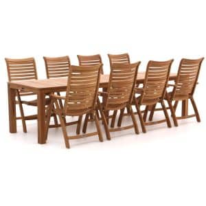 Sunyard Corby/Oxford 300 cm Gartenmöbel-Set 9-Teilig verstelbaar
