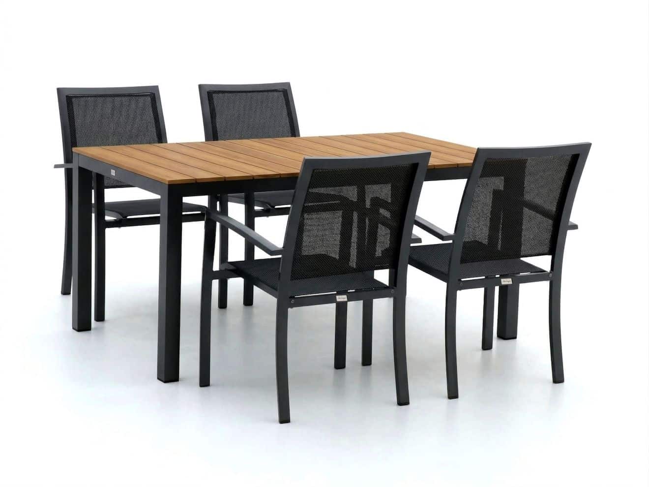 + 10 % Kassenrabatt | Bellagio Anzio/Fidenza 160 cm Gartenmöbel-Set 5-teilig stapelbar