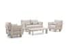 + 10 % Kassenrabatt | Bellagio Battuello Sessel-Sofa Lounge-Set 4-teilig