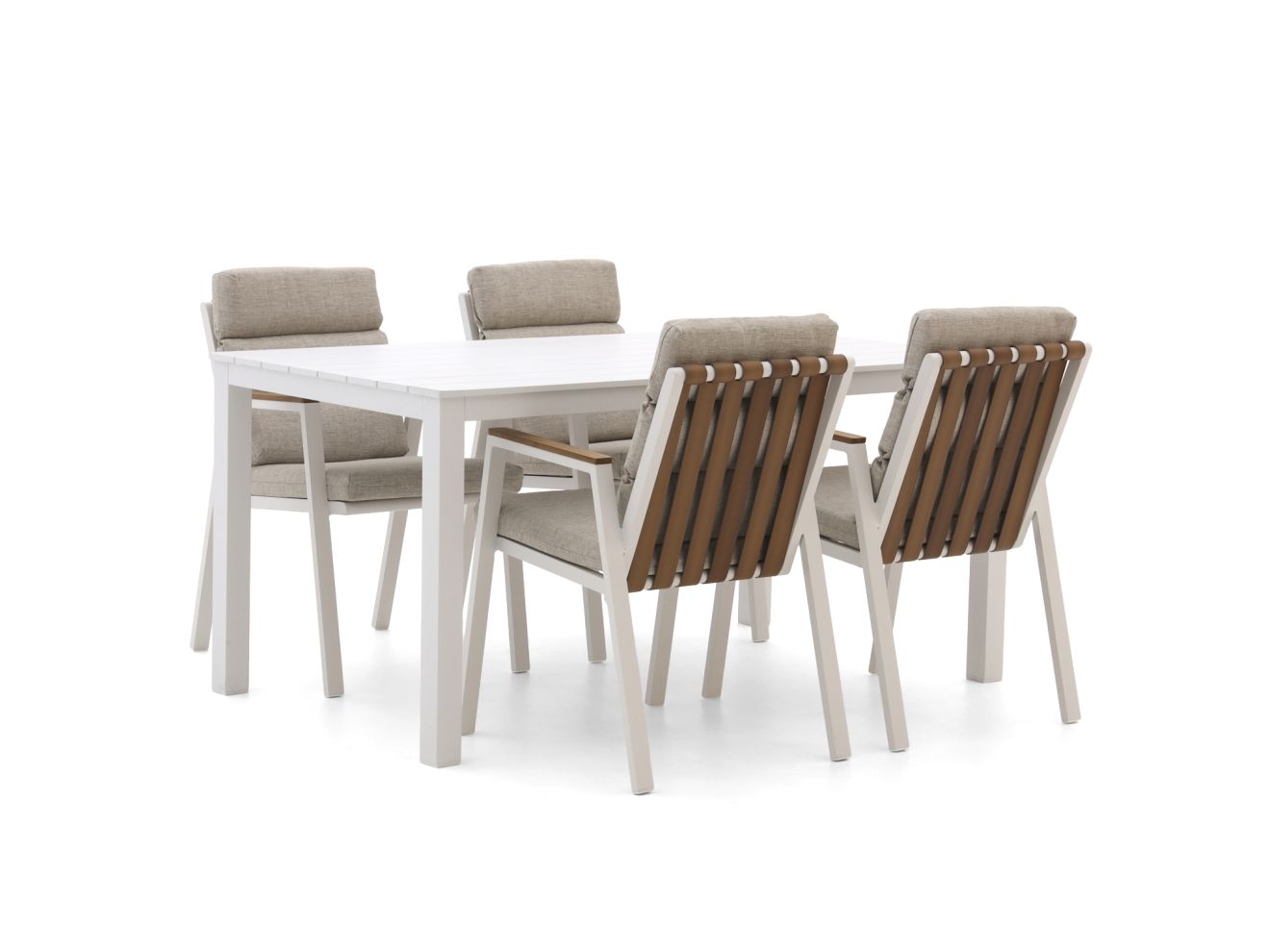 + 10 % Kassenrabatt | Bellagio Bertinoro/Menzano 160 cm Gartenmöbel-Set 5-teilig stapelbar