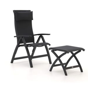 Bellagio Fermo Gartenstuhl Hochlehner mit Pronto Gartenhocker