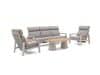 + 10 % Kassenrabatt | Bellagio Ledrotta Sessel-Sofa Lounge-Set 4-teilig